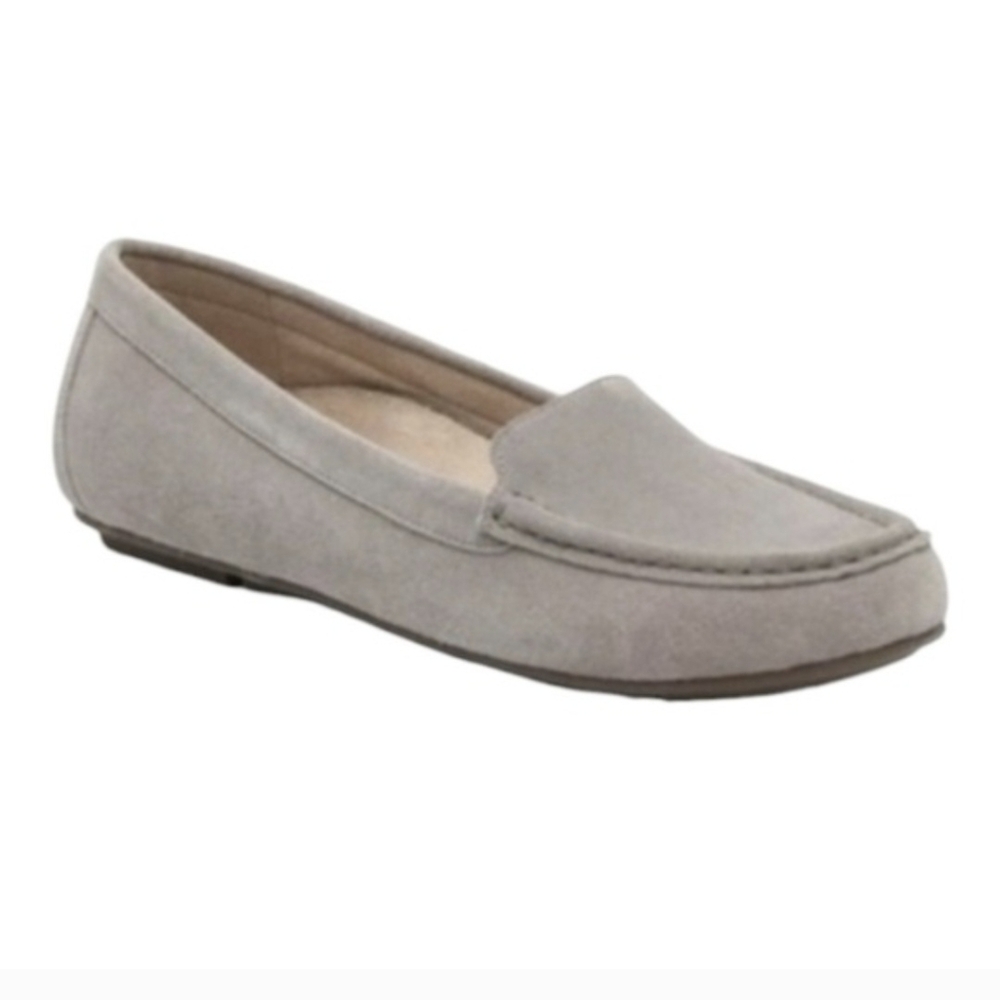 Vionic Chill Debbie Suede Slip-On Loafers Slate Gray - 10